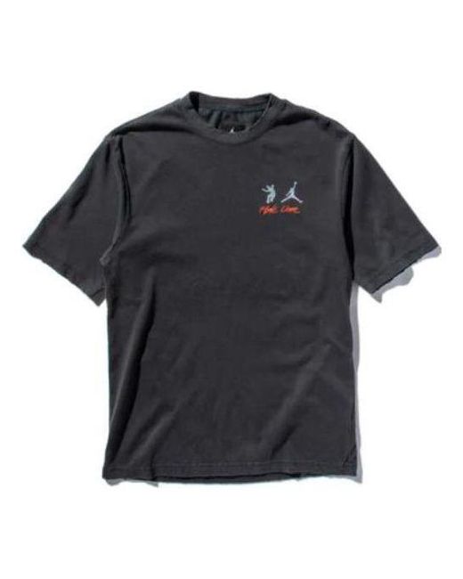 Nike Black X Union Crossover Solid Color Breathable Logo Round Neck Short Sleeve Us Edition for men