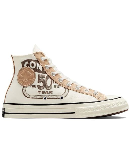 Converse Natural Chuck 70 Leather Overlay High 'Egret Champagne'