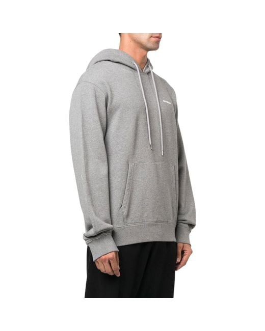 Off-White c/o Virgil Abloh Gray Wave Outline Diagonal Slim Hoodie Marl' for men