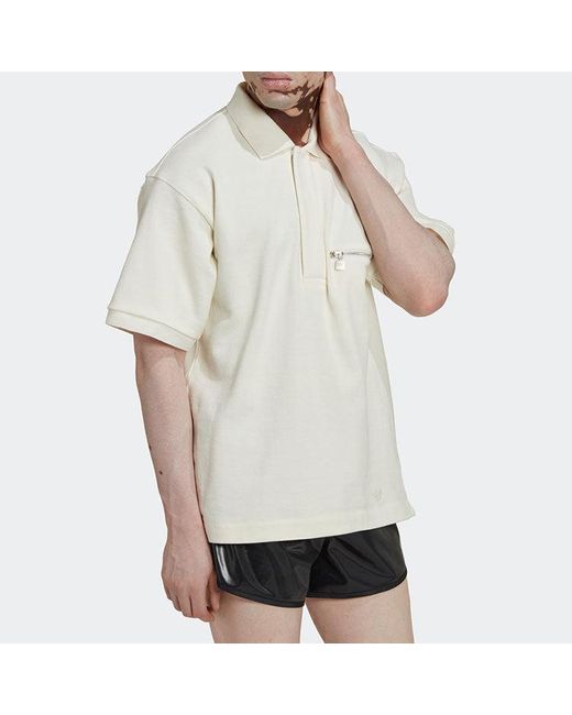Adidas White Version Tie-Break Polo Shirt for men