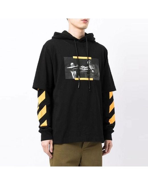 Off-White c/o Virgil Abloh Black Fw21 Caravaggio Painting Pattern Loose Fit for men