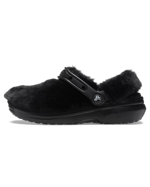 CROCSTM Black Classic Fur Sure Slip On Clogs for men