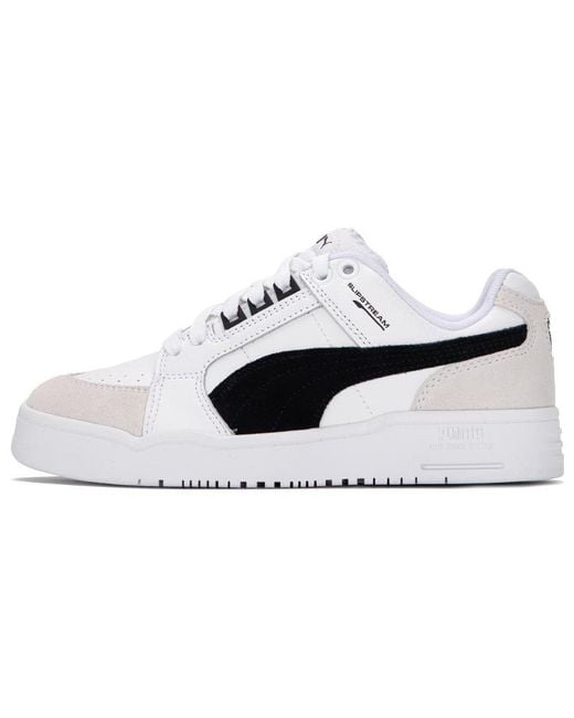 PUMA White Slipstream Lo Suede Fs for men