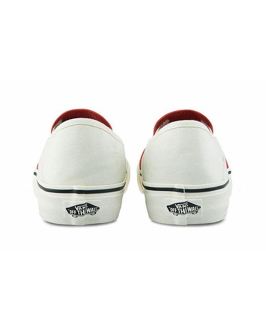 Vans White Slip-On Chessboard for men