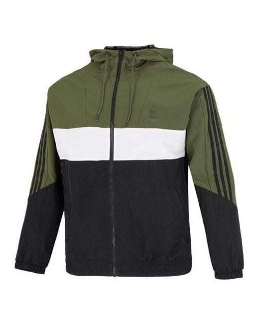 Adidas Green Utility Windbreaker Jacket for men