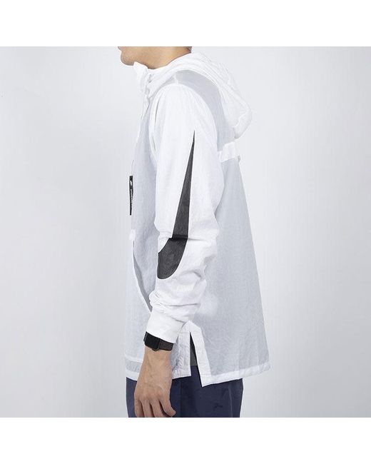 Nike Big Swoosh Large Logo Half Zipper Hooded Interchange Jacket