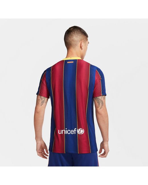 Nike Red Fc Barcelona 20-21 Authentic Home Jersey for men