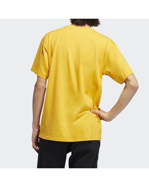 Adidas Yellow Originals Bb Pillar Tee Short Sleeve for men