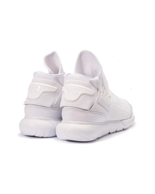 Adidas White Y-3 Qasa High 'Triple' for men
