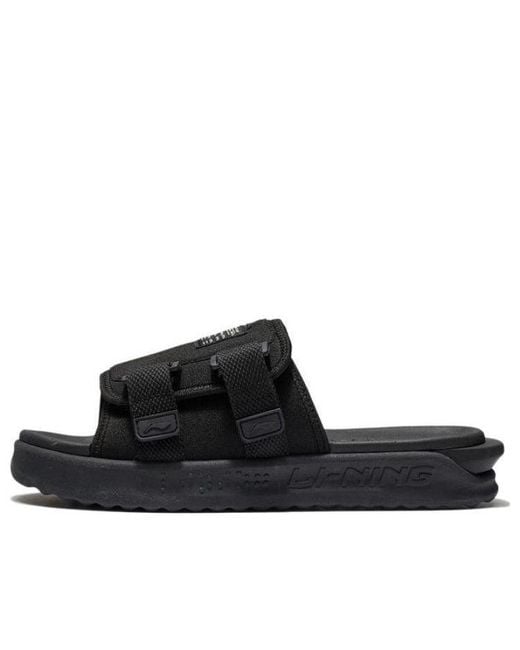 Li-ning Black Casual Sandals for men