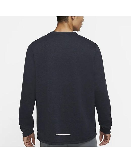 Nike Blue Dri-Fit Heritage Running Sports Colorblock Printing Round Neck Flash for men