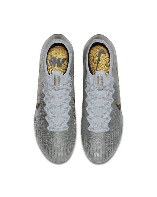Nike Gray Mercurial Vapor 12 Elite Se Fg 'Golden Touch' for men