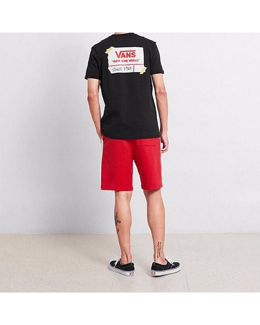 Vans Black Ap Diy Drop Short Sleeve Round Neck Couple Style for men