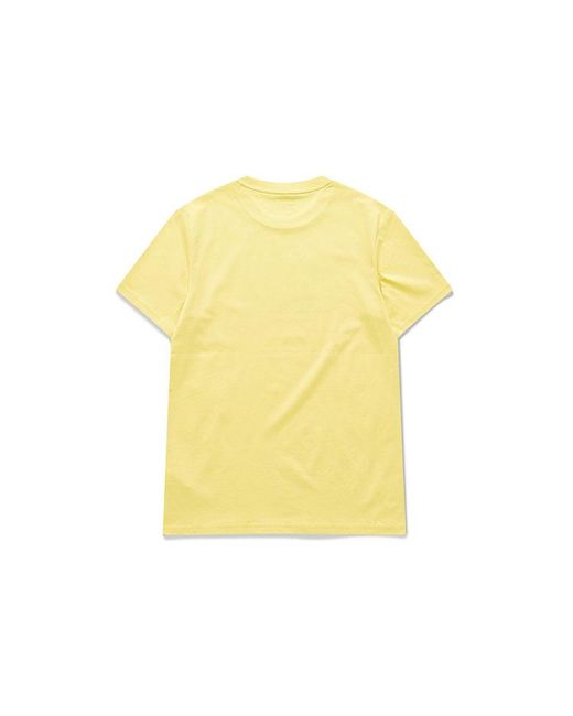 Fila Yellow Basic Round Neck Short Sleeve Couple Style