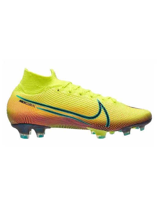 Nike Yellow Mercurial Superfly 7 Elite Mds Fg 'Lemon Venom Aurora' for men