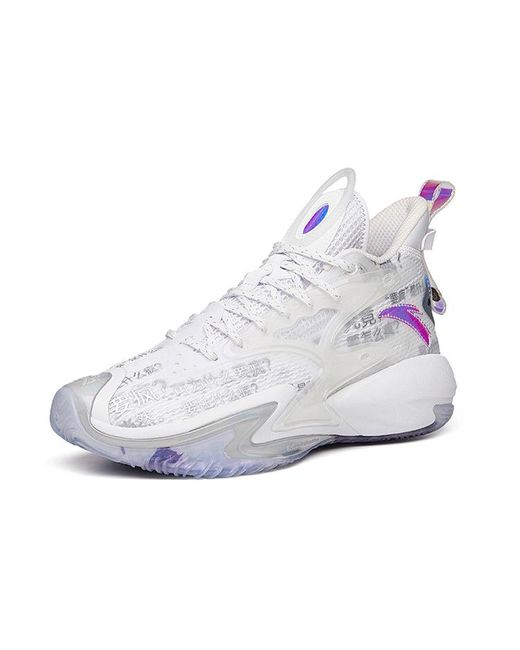 Anta White Shock Wave 3 Basketball Shoes for men