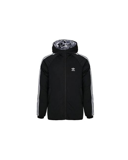 Adidas Black Neo Color Block Jkt Down Jacket Thick Cot Running Jas Sport Kleding Mannelijke Wind-Proof Hoodies for men