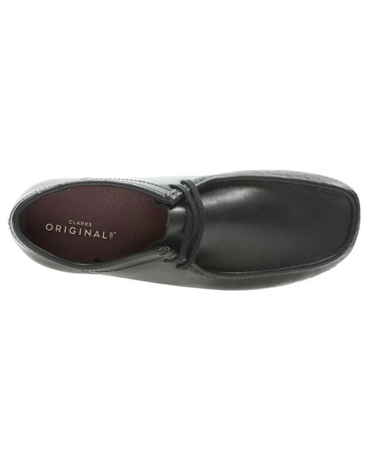Clarks Black Wallabee Boots Leather' for men