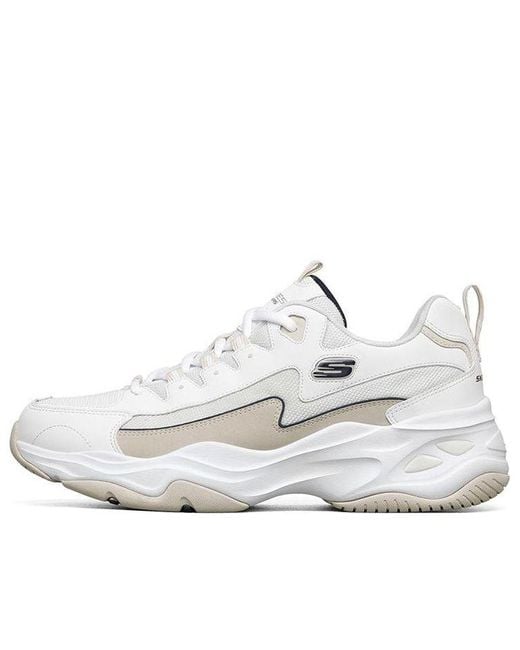 Skechers White D'Lites 4.0 Low-Top Daddy Shoes for men