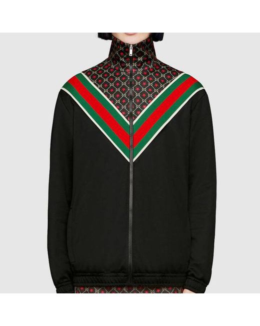 Gucci Black Gg Star Oversize Jersey Jacket for men