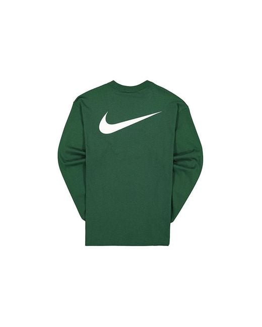 Nike Green X Stussy Crossover Logo Round Neck Pullover Sweatshirt for men