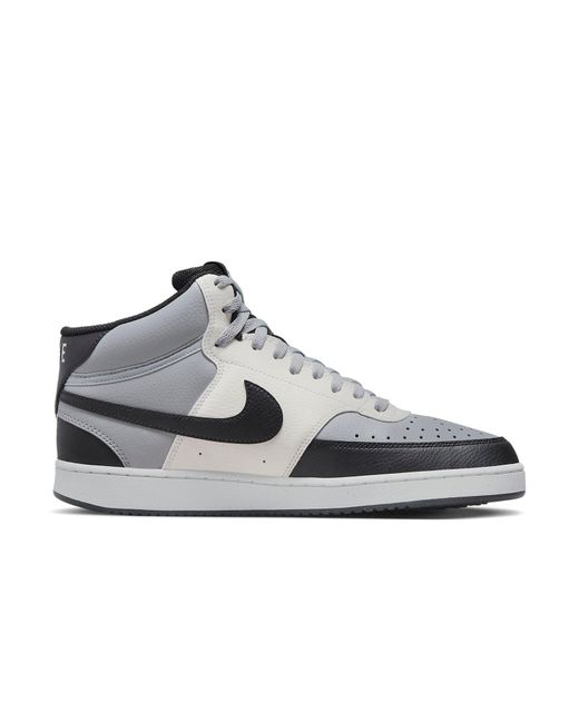 Nike Black Court Vision Mid Next Nature 'Light Smoke Sail' for men