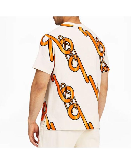 PUMA Orange X Pronounce Graphic Tee Crossover Chain Printing Athleisure Casual Sports Short Sleeve
