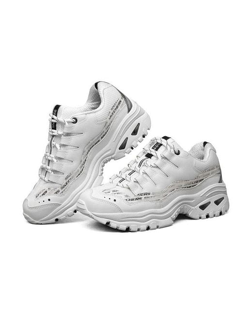 Skechers White (Wmns) Energy Low Top Running Shoes
