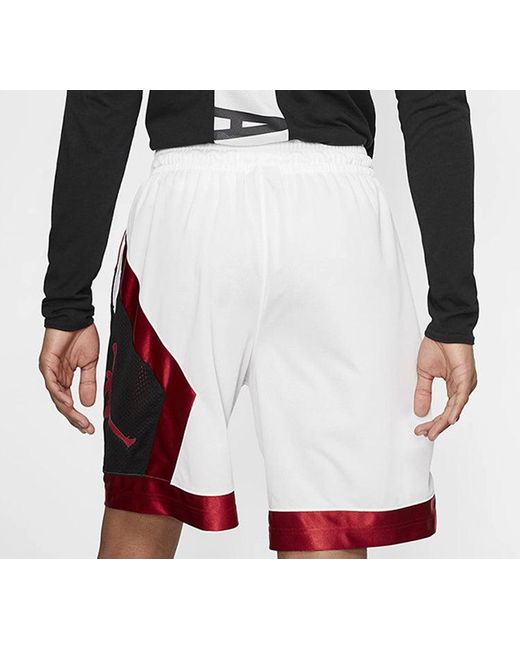 Nike White Jumpman Diamond Mesh Splicing Basketball Shorts for men