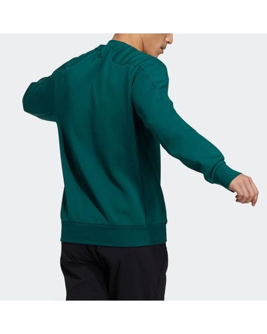 Adidas Green Th Eng Sweat Logo Printing Casual Sports Pullover Forest for men