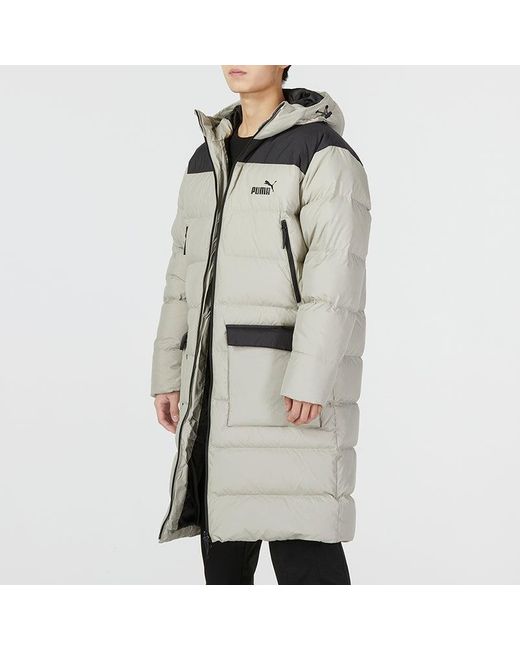PUMA Gray Down Puffer Jacket for men