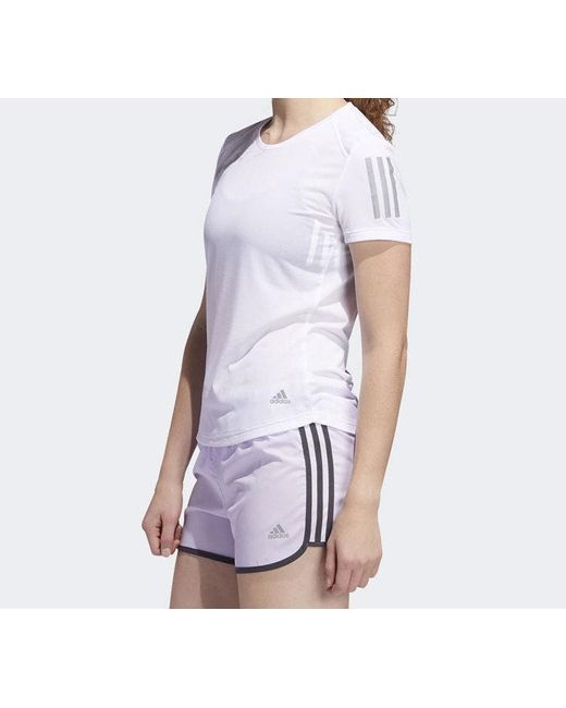 Adidas White (Wmns) Own The Run Tee Running Sports Short-Sleeve Tee