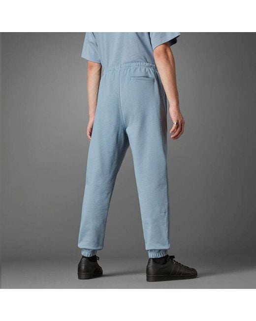 Adidas Blue Originals Logo Solid Color Bundle Feet Sports Pants/Trousers/Joggers for men