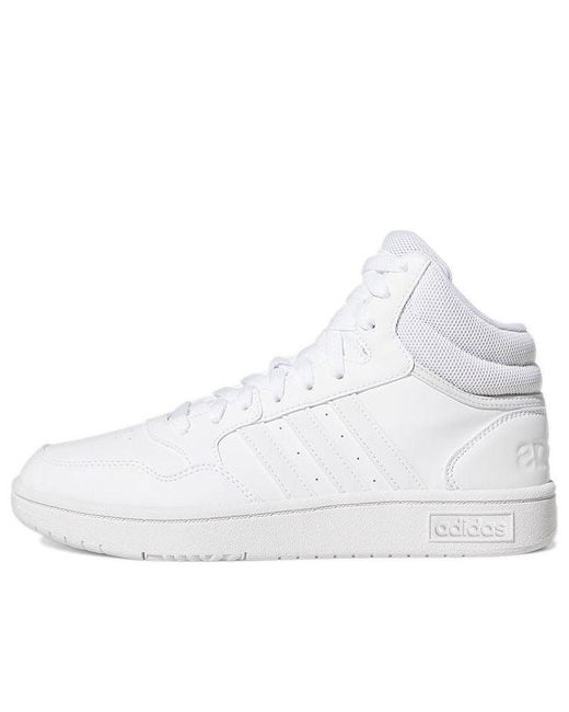 Adidas White (Wmns) Hoops 3.0 Mid Dash'
