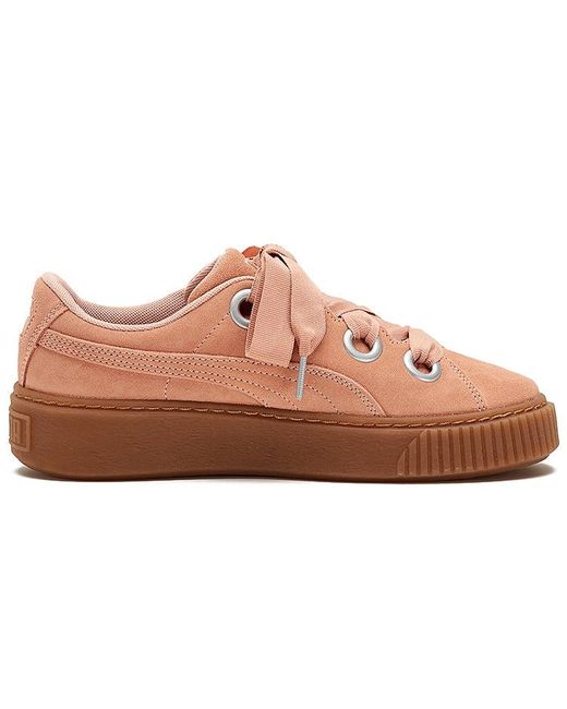 PUMA Brown (Wmns) Platform Kiss Suede