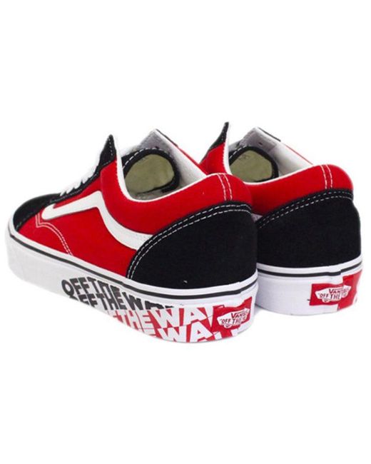 Vans Red Old Skool 'Otw Sidewall' for men