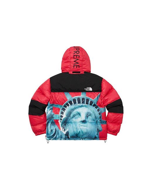 Supreme Red X The North Face Statue Of Liberty Mountain Jacket for men