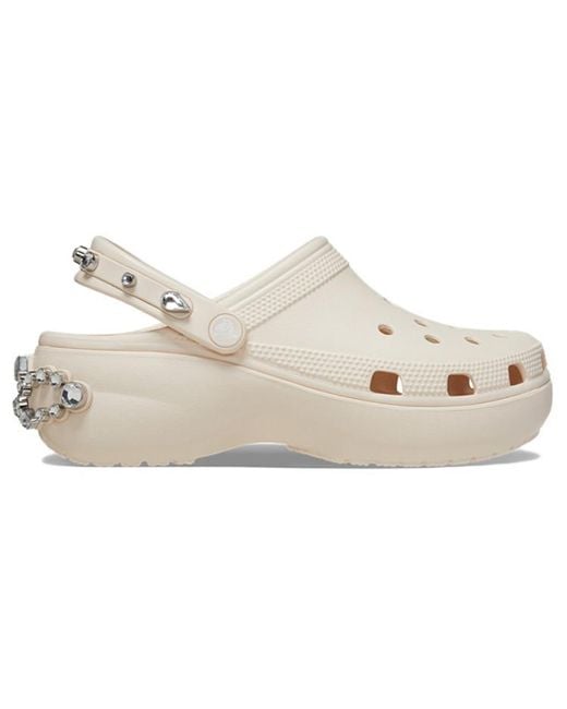 CROCSTM Natural (Wmns) Classic Platform Tiara Clogs