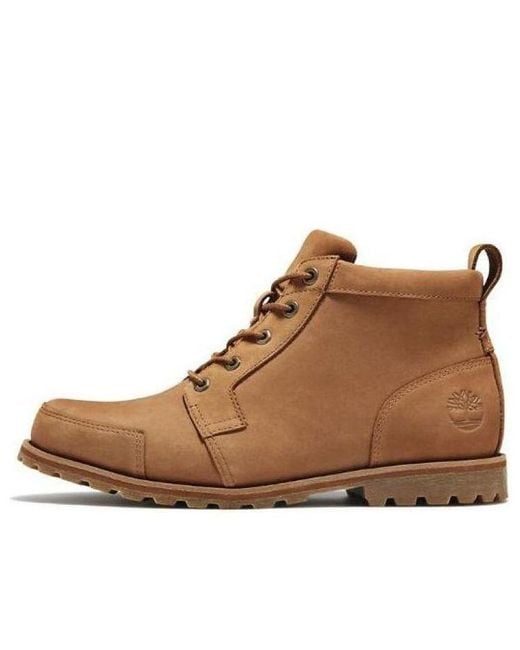 Timberland Brown Earthkeepers Leather Chukka Wide Fit Boots ' Nubuck' for men