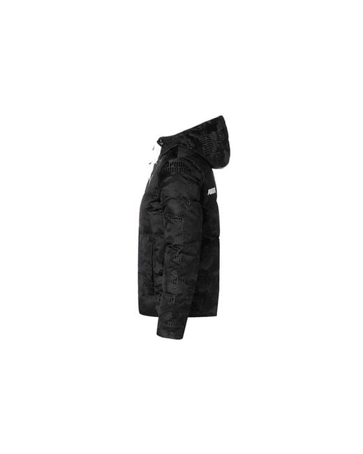 PUMA Black Camo Down Jacket for men