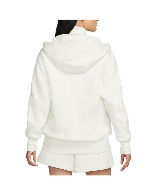Nike White (Wmns) Sportswear Tech Fleece Full-Zip Hoodie