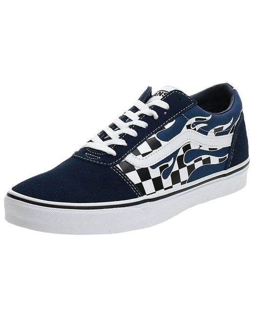 Vans Blue Old Skool Ward Flame Check for men