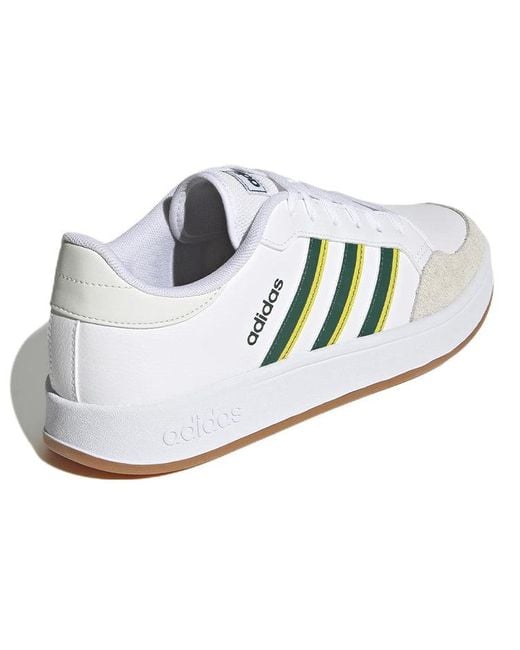 Adidas White Breaknet Court Lifestyle Shoes 'Collegiate Impact' for men