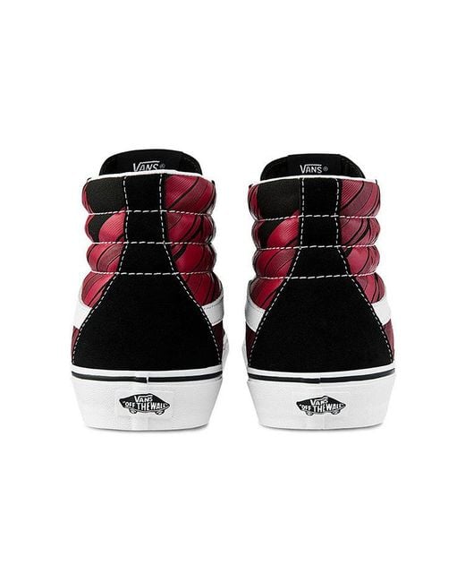 Vans Red Sk8-Hi Retro Casual Skate Shoes