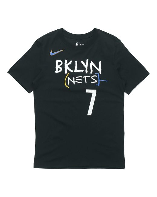 Nike Black Nba Brooklyn Nets Durant No. 7 Sports Basketball Breathable Running Short Sleeve for men