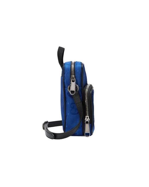 Gucci Blue Off The Grid Otg Environmental Friendly Series Logo Leather Logo Nylon Handbag Mini for men
