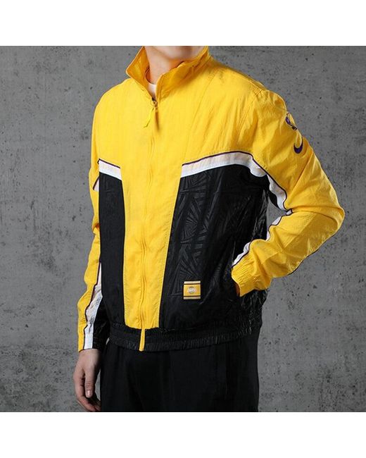 Nike Yellow Lakers City Edition Sports Jacket for men