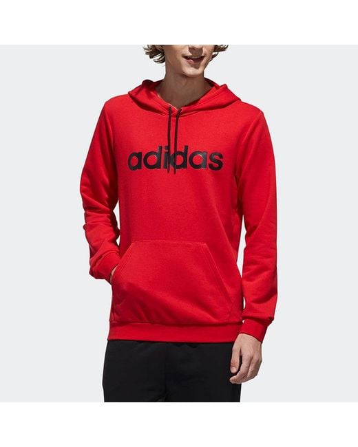 Adidas Red Neo Logo Printing Casual Pullover for men