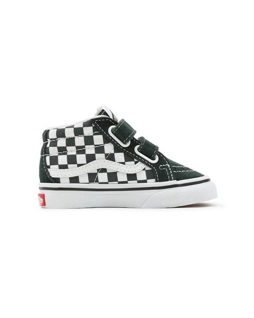 Vans Green Toddler Checkerboard Sk8-Mid Reissue Velcro Sneakers/ Td for men