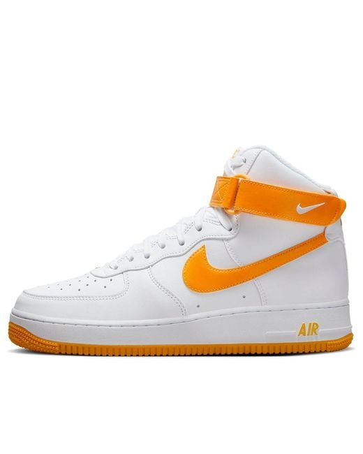 Nike Orange Air Force 1 High Sundial' for men